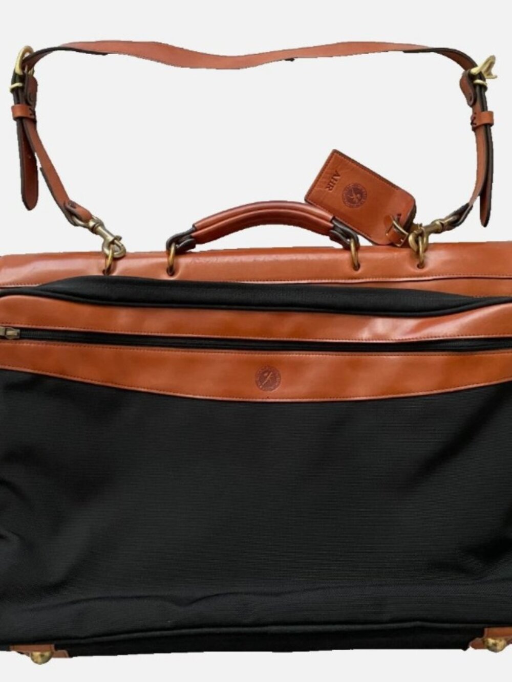 Glaser Designs San Francisco Archival Vintage Leather Garment Bag Suitcase